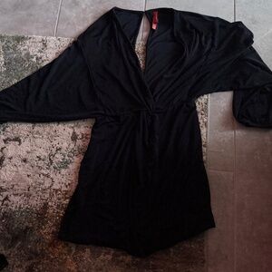 Santemare Swim Romper Cover Up in Black Size Medium